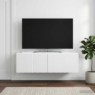 vidaXL Nástenná TV skrinka Biela 98 x 31 x 30 cm Kompozitné drevo