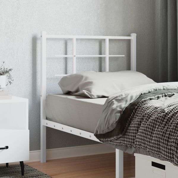 vidaXL Kovové náhradné čelo postele biele 80 cm