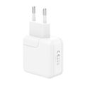 SIEPOVÁ NABÍJAČKA MX BURST GaN PD 35W, 2xUSB-C + C/C PD KÁBEL 65W BIELA