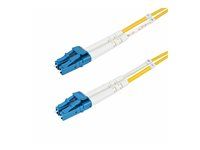 Startech 25 m (82 ft) LC na LC (UPC) OS2 Single Mode Duplex Fiber Optic Cable, 9/125 µm, Laser Optimized, 10G, Bend Insensitive, Low Insertion Loss - LSZH Fiber Patch Cord (SMDOS2LCLC25M) - Patch kábel - jednoduchý režim LC/UPC (M) do jednoduchý režim LC/UPC (M) - 25 m - 25 m - 2 mm - optické vlákno - duplex - 9 / 125 mikrón - OS1/OS2 - neobsahuje halogén, pasívny - žltá