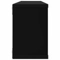 vidaXL Nástenné police 4 ks, čierne 60x15x23 cm, kompozitné drevo
