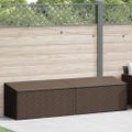 vidaXL Záhradný úložný box hnedý 220x50x58 cm polyratan