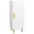 vidaXL Komoda biela 34,5x34x90 cm spracované drevo