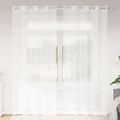 vidaXL Voile záclona 2 ks Biela 225 x 140 cm Polyester