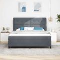 vidaXL Posteľ s pružinovým rámom Tmavo šedá 200 x 180 cm Zamat
