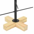 vidaXL Kovový vianočný stromček Čierna 59,5 cm Povrchovo upravená oceľ