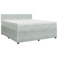 vidaXL Posteľ boxspring s matracom Svetlosivá 140 x 190 cm Zamat
