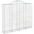 vidaXL Oblúkové gabiónové koše 14 ks 200x30x160/180 pozinkované železo