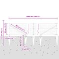vidaXL Hexagonálny plot s stĺpom 50 x 0,5 m PVC potiahnutá oceľ Sivá