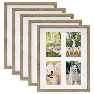 vidaXL 3D fotorámiky 5 ks, prírodné 28x35 cm na 4 fotky (10x15 cm)
