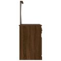 vidaXL Toaletný stolík so zrkadlom hnedý dub 90x50x132,5 cm drevo