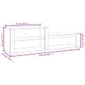 vidaXL Botník dymový dub 150x35x45 cm spracované drevo