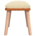 vidaXL Podnožka krémová 45x29,5x35 cm látka a umelá koža