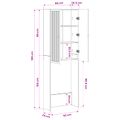 vidaXL Toaletná skriňa EDE Dub artisan 66 x 25,5 x 190 cm
