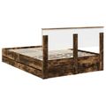 vidaXL Rám postele Dymová dub 150 x 200 cm Inžinierske drevo