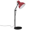 vidaXL Podlahová lampa 25 W šmuhovaná červená 30x30x90-150 cm E27
