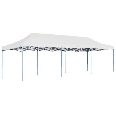 vidaXL Skladací párty stan biely 3x9 m