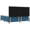vidaXL Posteľ s pružinovým rámom Tmavo modrá 200 x 200 cm Zamat