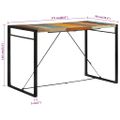 vidaXL Barový stôl 175x90x110 cm masívne recyklované drevo