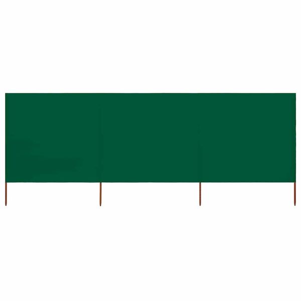 vidaXL 3-panelová zábrana proti vetru látková 400x80 cm zelená