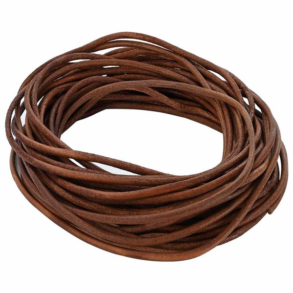 vidaXL Kožená šnúrka Svetlohnedá Ø2,5 mm x 10 m Koža