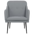 VidaXL Kreslo bledosivé 63x76x80 cm látka