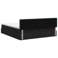 vidaXL Ottoman posteľ s matracom a LED Čierna 180 x 200 cm Látka