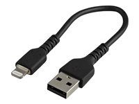 iPhone 7/8/11/11 Pro (RUSBLTMM15CMB) - Kábel Lightning - USB s kolíkmi (samec) do Lightning s kolíkmi (samec) - 15 cm - čierna