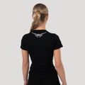 Dámske tričko Tribal Ribbed Black - GymBeam, veľkosť S