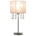 vidaXL Stolová lampa biela okrúhla E27