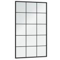 vidaXL Nástenné zrkadlá 2 ks čierne 100x60 cm kov