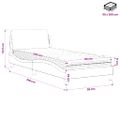 vidaXL Posteľ s matracom Dover čierna 90x200 cm látka