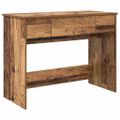 vidaXL Kozmetický stôl so zásuvkou Staré drevo 100 x 45 x 76 cm