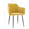 vidaXL Jedálenské stoličky 4 ks horčicovo-žlté zamatové