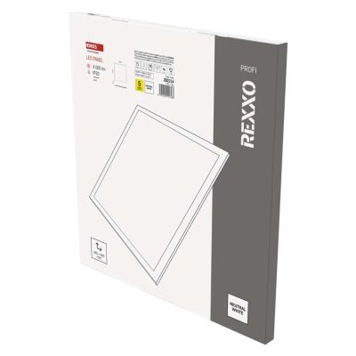 LED panel REXXO 60 x 60 cm / 24 mm, 36 W,  4 000 lm, vstavaný, neutrálna biela, IP20