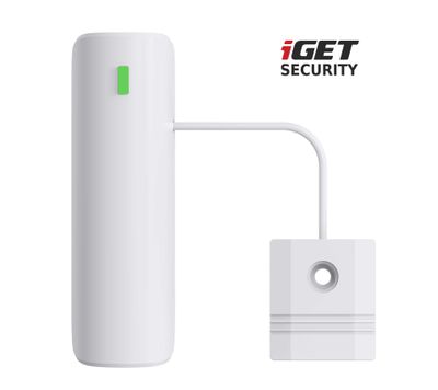iGET SECURITY EP9 - bezdrôtový senzor na detekciu vody pre alarm M5, výdrž batérie až 5 rokov, 1 km