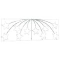 vidaXL Vianočná Hviezda 432 LED Viacfarebný 182 x 58 cm PVC