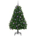 vidaXL Umelý Sklápací Vianočný Stromček Zelená 150 cm PVC a oceľ