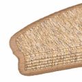 vidaXL Schodové rohože 15 ks 65x21x4 cm svetlohnedé polkruhové veľké
