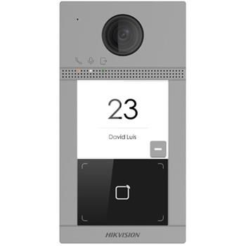 Hikvision IP dverový interkom 1-tlač., čítačka kariet, 2MPx kamera, WiFi