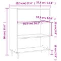 vidaXL Knižnica vysoký lesk biela 69,5x32,5x90 cm kompozitné drevo