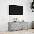 vidaXL TV stolík s LED betónovosivý 97x34x40 cm kompozitné drevo