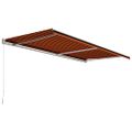 vidaXL Ručne zaťahovacia markíza oranžová a hnedá 600x300 cm