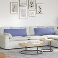 vidaXL Vankúše na pohovku 2 ks látka Modrá džínovina 120 x 40 cm