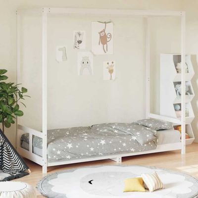 vidaXL Rám detskej postele biely 80x200 cm masívna borovica