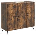 vidaXL Servírovacia skriňa Dymový dub 89 x 34,5 x 80 cm