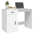 vidaXL Stôl biely 100x49x75 cm spracované drevo
