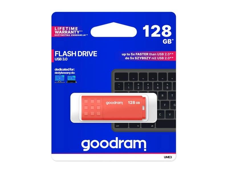 Flash disk GOODRAM USB 3.0 128GB bielo-oranžový