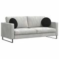 vidaXL Vankúše na sedenie 2 pcs Čierna Ø 40 x 13 cm Zamat