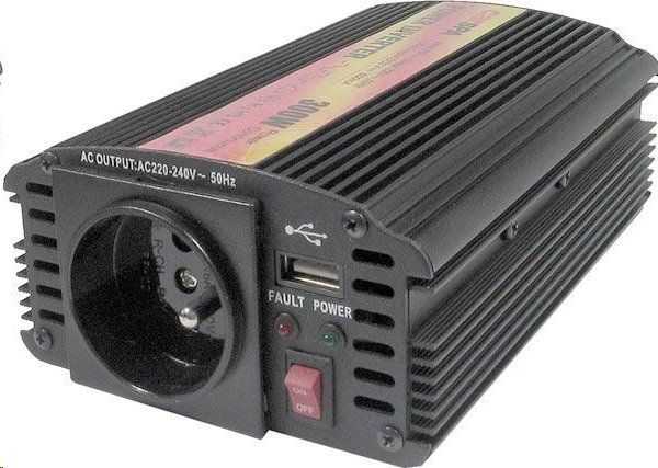 Měnič napětí Carspa CAR300U 12V/230V 300W